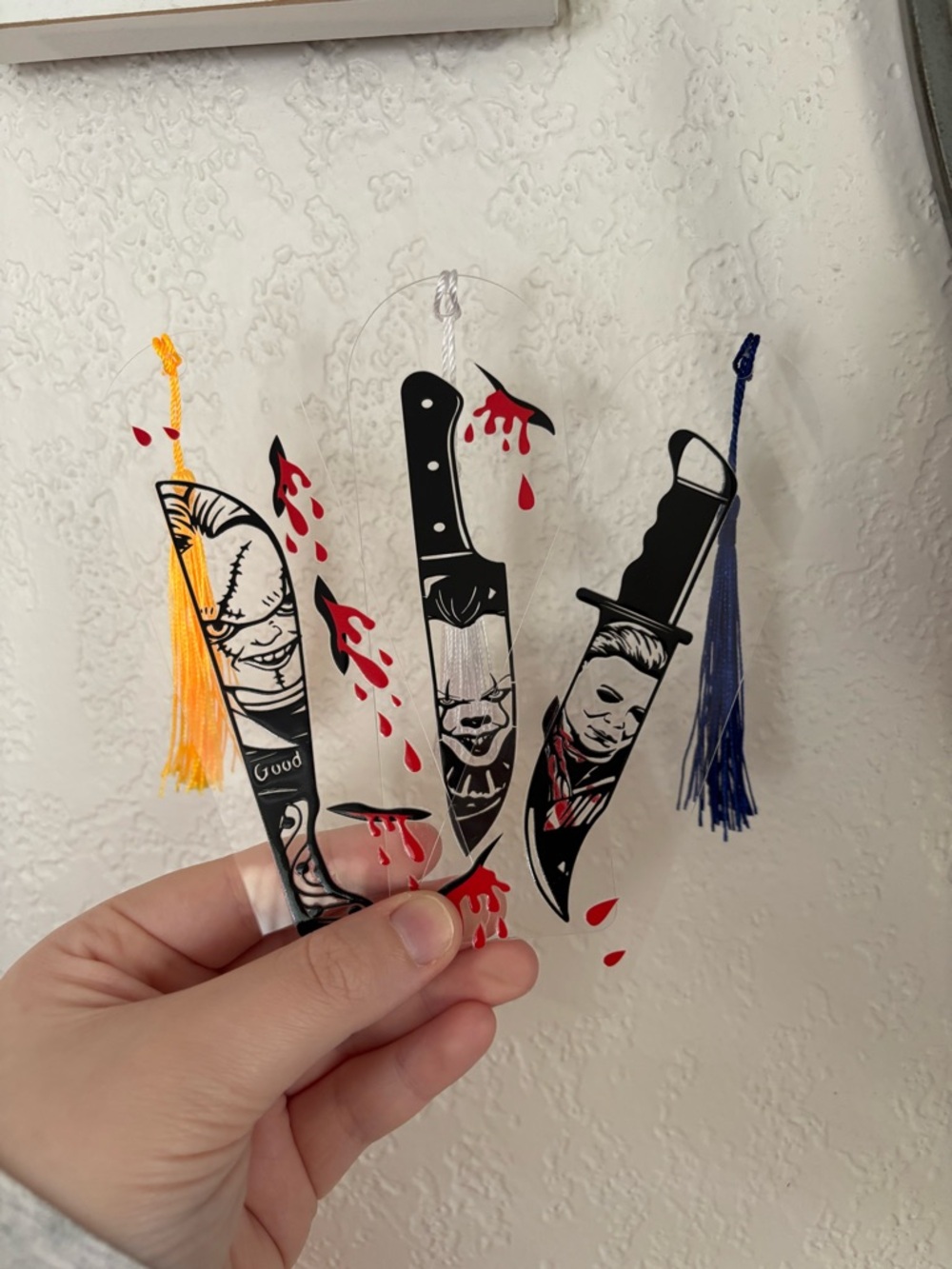 Horror fandom vibes handcrafted bookmarks-pick one